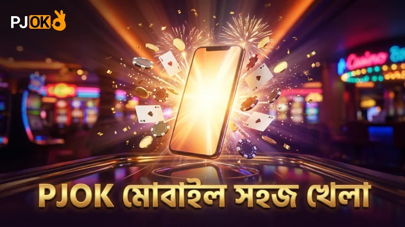 PJOK প্ল্যাটফর্মে মোবাইল থেকে সহজে আন্দার বাহার খেলা যায়