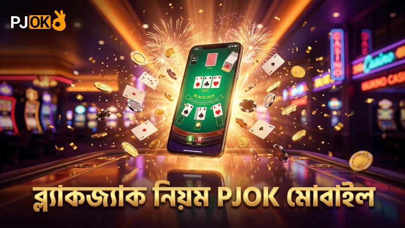 ব্ল্যাকজ্যাকের বেসিক নিয়ম মোবাইল থেকে সহজে শিখুন PJOK-এ।